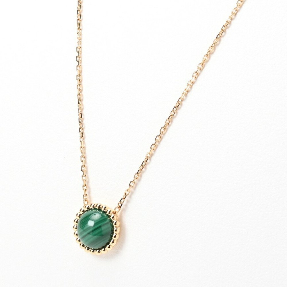 VAN CLEEF & ARPELS Perlée Couleurs Pendant Necklace Malachite Au750 K18YG - Picture 4 of 10
